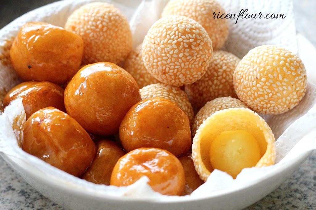 How to make Sesame and Caramelcoated rice balls (Recipe) Rice 'n Flour